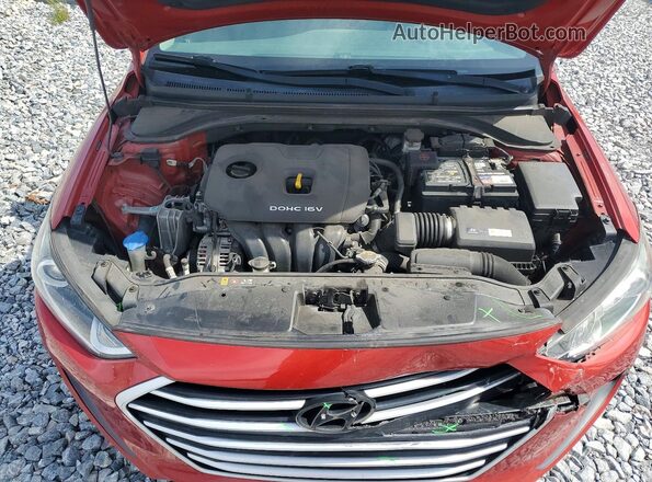 5NPD84LF5HH005565 2017 HYUNDAI ELANTRA Red Widok wnętrza z tyłu