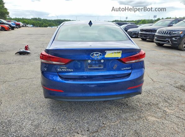 5NPD84LF5HH008837 2017 HYUNDAI ELANTRA Blue Rear view