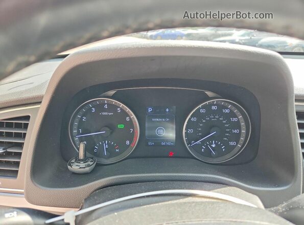 5NPD84LF5HH008837 2017 HYUNDAI ELANTRA Blue Instrument cluster view