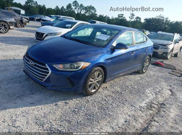 5NPD84LF5HH066768 2017 HYUNDAI ELANTRA Blue Front left