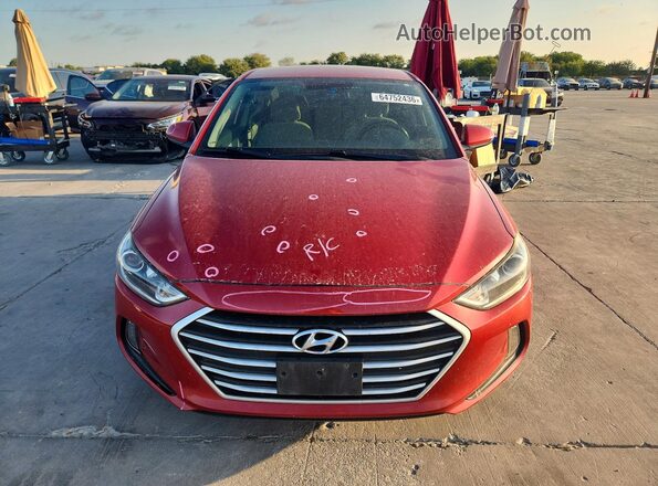 5NPD84LF5HH067225 2017 HYUNDAI ELANTRA Красный Вид спереди