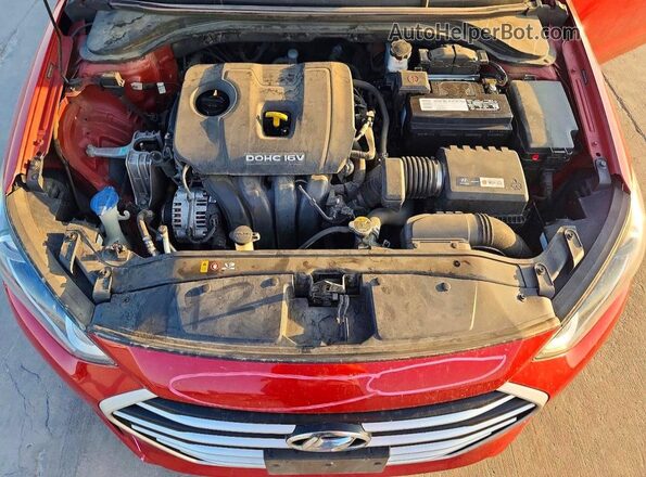5NPD84LF5HH067225 2017 HYUNDAI ELANTRA Красный Вид задней части салона