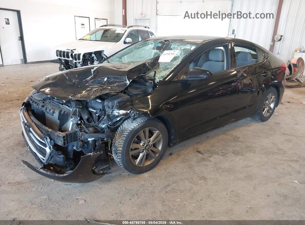 5NPD84LF5HH097356 2017 HYUNDAI ELANTRA Black წინა მარცხენა ხედი სამი მეოთხედიდან