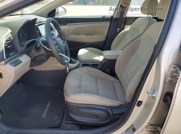 5NPD84LF5HH179944 2017 HYUNDAI ELANTRA Beige წინა სალონის ხედი