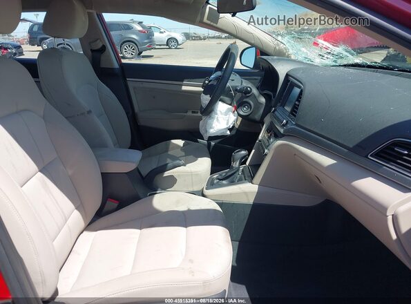 5NPD84LF5JH245219 2018 HYUNDAI ELANTRA Red წინა სალონის ხედი
