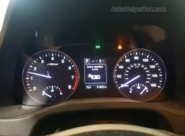 5NPD84LF5JH265373 2018 HYUNDAI ELANTRA White Вид щитка приладів