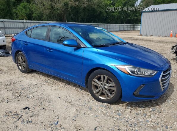 5NPD84LF5JH288717 2018 HYUNDAI ELANTRA Blue Передня права чверть