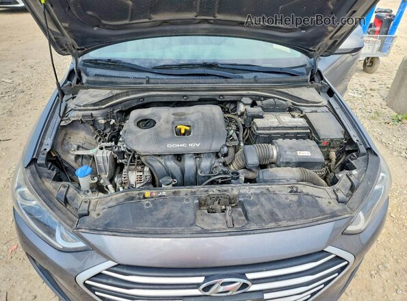 5NPD84LF5JH321814 2018 HYUNDAI ELANTRA Gray Вид задньої частини салону