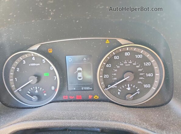 5NPD84LF5JH347846 2018 HYUNDAI ELANTRA Silver Widok zestawu wskaźników
