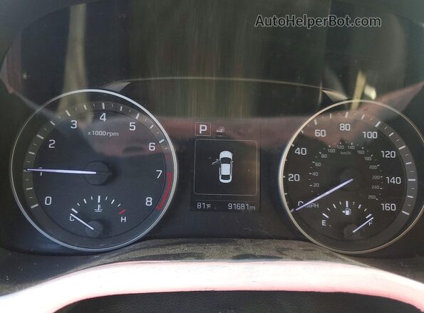 5NPD84LF5JH372729 2018 HYUNDAI ELANTRA Red Vista del cuadro de instrumentos