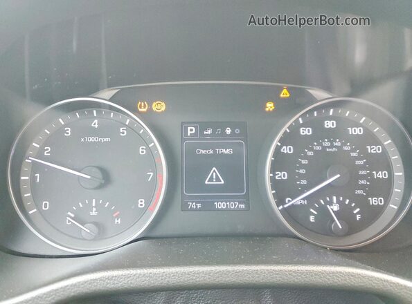 5NPD84LF5JH383598 2018 HYUNDAI ELANTRA Black ხელსაწყოთა პანელის ხედი