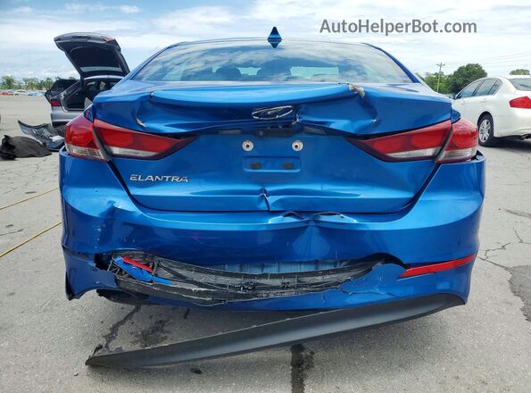 5NPD84LF5JH387716 2018 HYUNDAI ELANTRA Blue Rear view