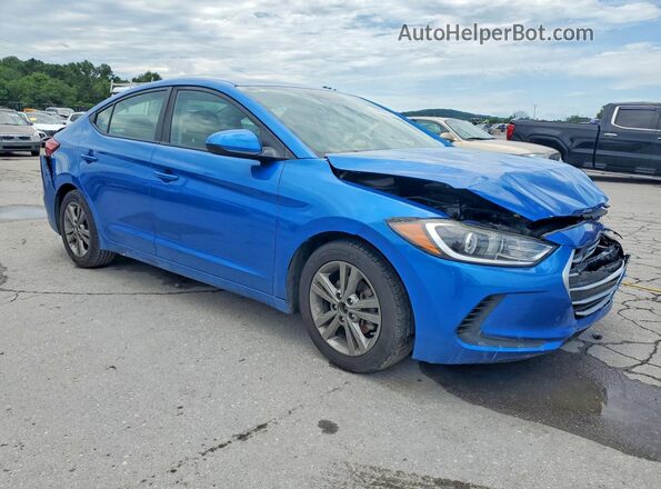 5NPD84LF5JH387716 2018 HYUNDAI ELANTRA Blue Front right