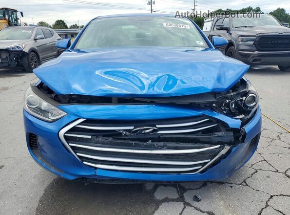 5NPD84LF5JH387716 2018 HYUNDAI ELANTRA Blue Front view