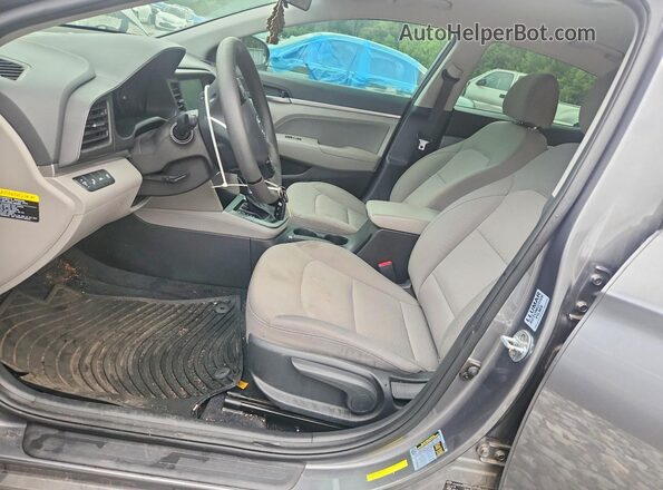 5NPD84LF5KH418366 2019 HYUNDAI ELANTRA Серый Вид салона спереди