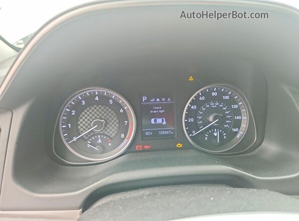 5NPD84LF5KH418366 2019 HYUNDAI ELANTRA Серый Вид щитка приборов