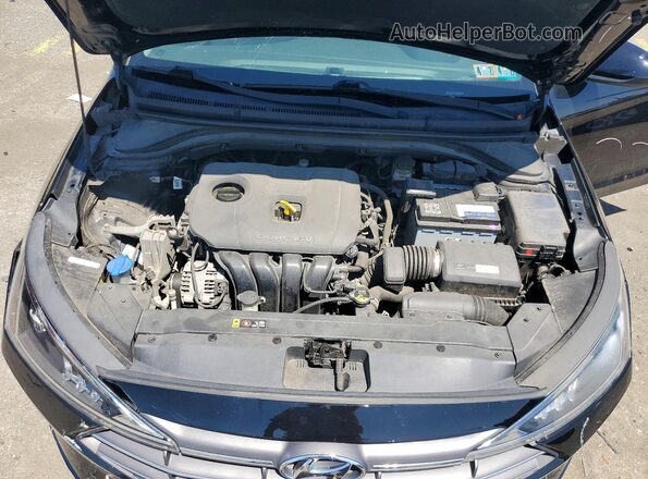 5NPD84LF5KH420859 2019 HYUNDAI ELANTRA Black უკანა სალონის ხედი