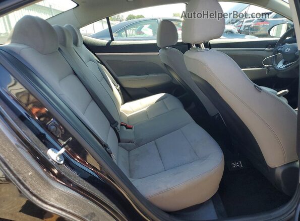 5NPD84LF5KH420859 2019 HYUNDAI ELANTRA Black უკანა სავარძლების ხედი