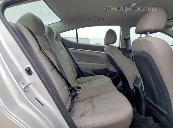 5NPD84LF5KH426113 2019 HYUNDAI ELANTRA Silver Rear seats view