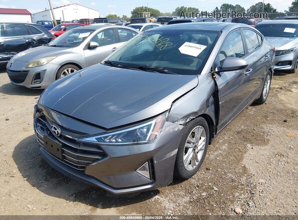 5NPD84LF5KH454185 2019 HYUNDAI ELANTRA Серый Передняя левая четверть