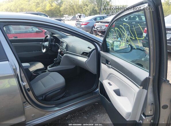 5NPD84LF5KH454185 2019 HYUNDAI ELANTRA Серый Вид салона спереди
