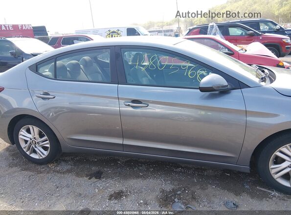 5NPD84LF5KH454185 2019 HYUNDAI ELANTRA Серый Вид задней части салона