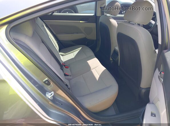 5NPD84LF5KH460049 2019 HYUNDAI ELANTRA Gray Widok naklejki z numerem VIN
