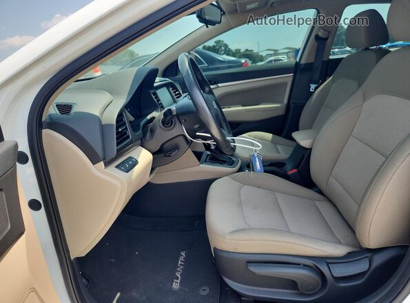 5NPD84LF5KH477546 2019 HYUNDAI ELANTRA White Вид салону спереду
