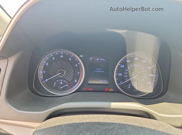 5NPD84LF5KH477546 2019 HYUNDAI ELANTRA White Вид щитка приладів