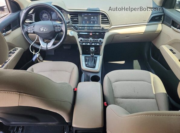 5NPD84LF5KH477546 2019 HYUNDAI ELANTRA White Вид панелі приладів