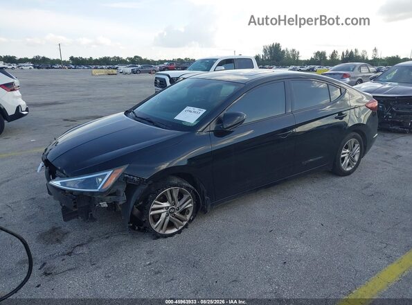 5NPD84LF5KH478759 2019 HYUNDAI ELANTRA Black წინა მარცხენა ხედი სამი მეოთხედიდან