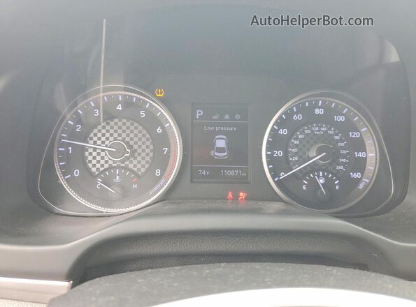 5NPD84LF5LH571427 2020 HYUNDAI ELANTRA Blue Вид щитка приладів