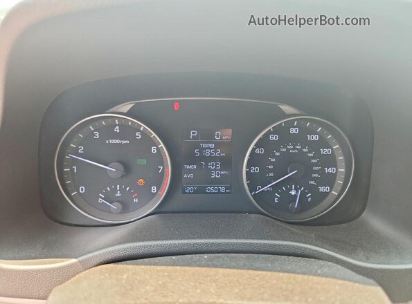 5NPD84LF6HH000391 2017 HYUNDAI ELANTRA White Вид щитка приладів