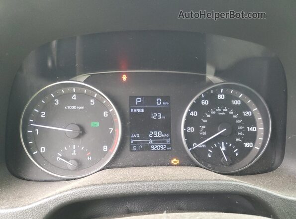 5NPD84LF6HH004487 2017 HYUNDAI ELANTRA Красный Вид щитка приборов