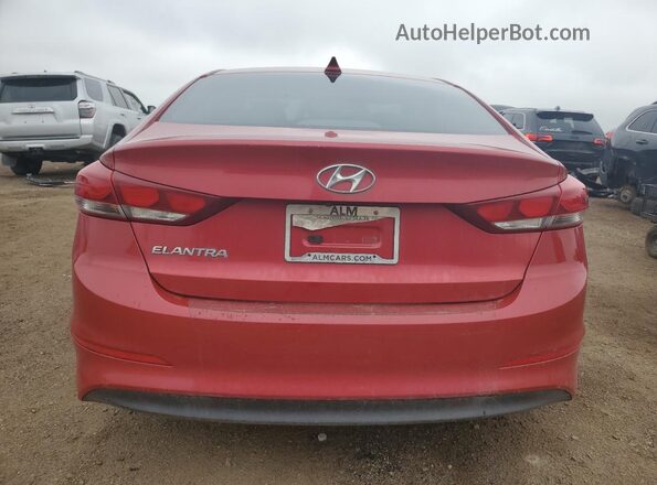 5NPD84LF6HH004487 2017 HYUNDAI ELANTRA Красный Вид сзади