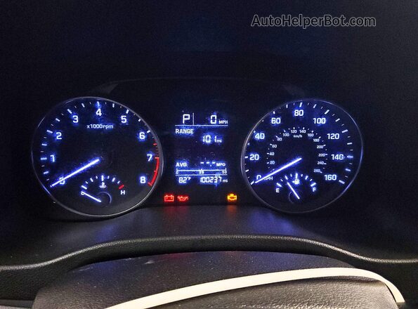 5NPD84LF6HH032158 2017 HYUNDAI ELANTRA Синий Вид щитка приборов