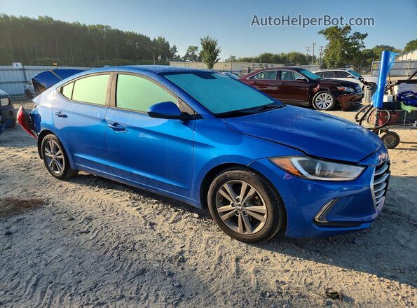 5NPD84LF6HH047890 2017 HYUNDAI ELANTRA Blue Вид панелі приладів