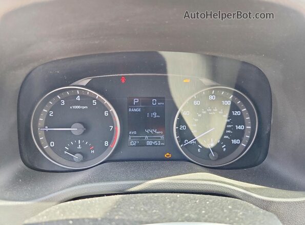 5NPD84LF6HH121809 2017 HYUNDAI ELANTRA Blue Widok zestawu wskaźników