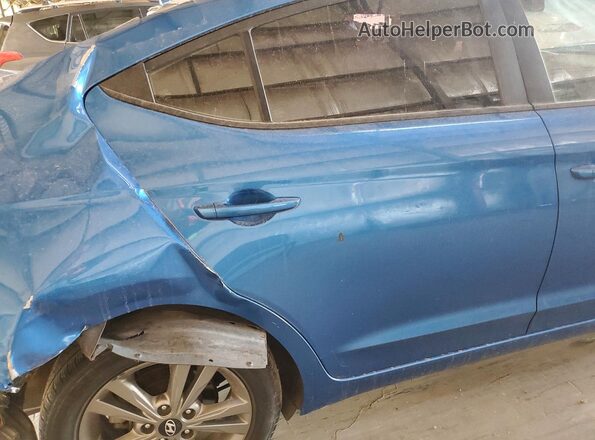 5NPD84LF6JH223567 2018 HYUNDAI ELANTRA Blue Rear seats view