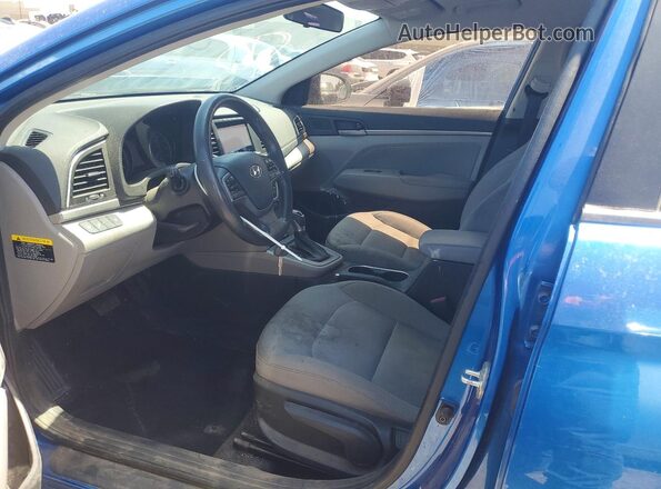 5NPD84LF6JH223567 2018 HYUNDAI ELANTRA Blue Front interior view