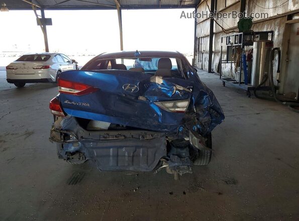 5NPD84LF6JH223567 2018 HYUNDAI ELANTRA Blue Rear view