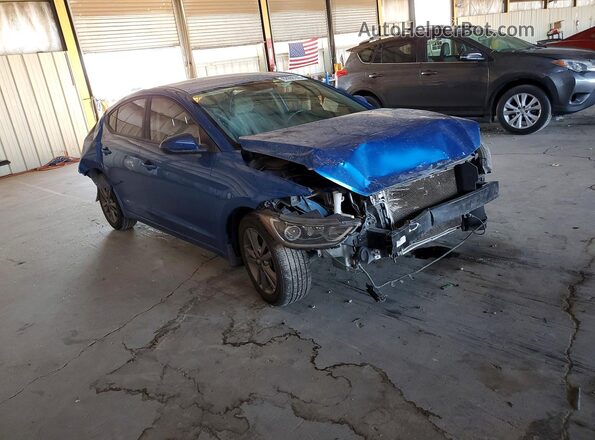 5NPD84LF6JH223567 2018 HYUNDAI ELANTRA Blue Front right