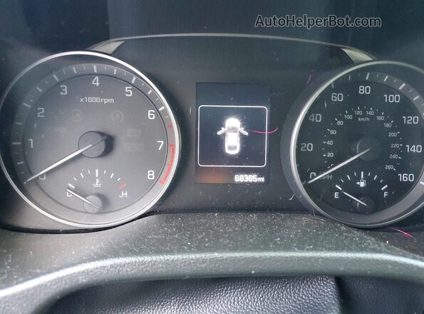 5NPD84LF6JH235539 2018 HYUNDAI ELANTRA White Vista del cuadro de instrumentos
