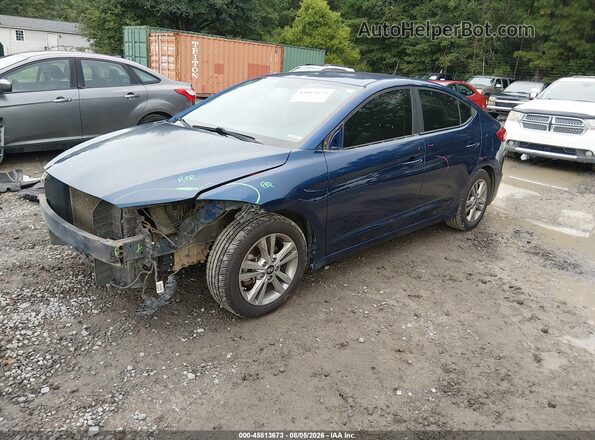 5NPD84LF6JH241471 2018 HYUNDAI ELANTRA Синий Передняя левая четверть