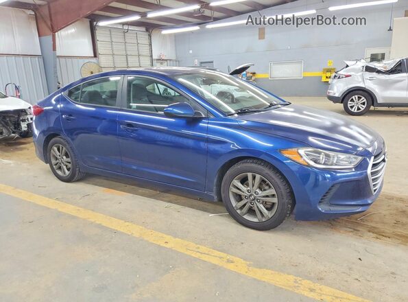 5NPD84LF6JH253409 2018 HYUNDAI ELANTRA Blue Delantero derecho
