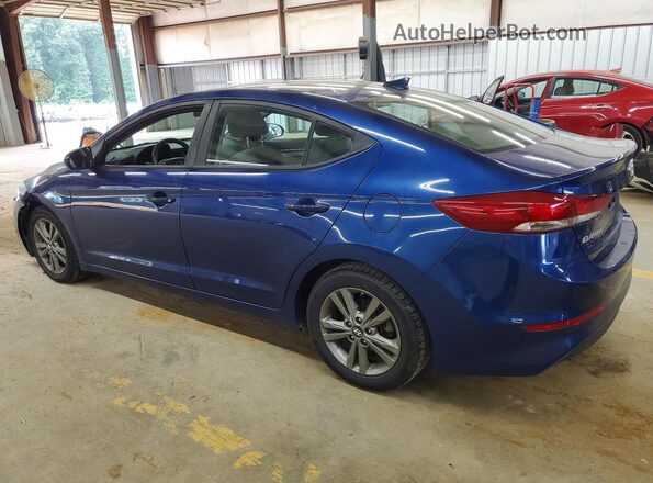 5NPD84LF6JH253409 2018 HYUNDAI ELANTRA Blue Trasero izquierdo