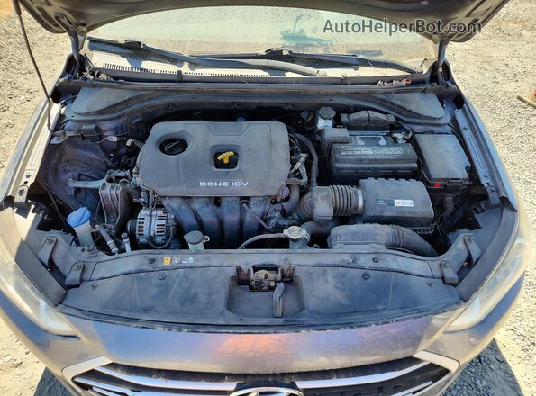 5NPD84LF6JH260232 2018 HYUNDAI ELANTRA Gray Widok wnętrza z tyłu