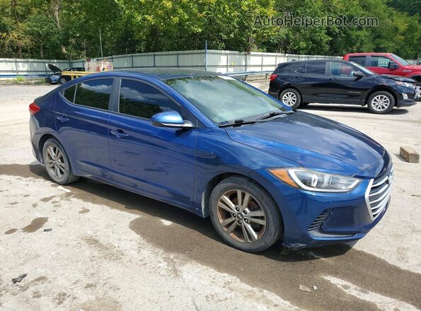 5NPD84LF6JH267715 2018 HYUNDAI ELANTRA Синий Вид салона спереди