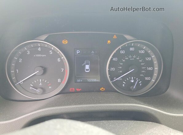 5NPD84LF6JH269318 2018 HYUNDAI ELANTRA Gray Widok zestawu wskaźników