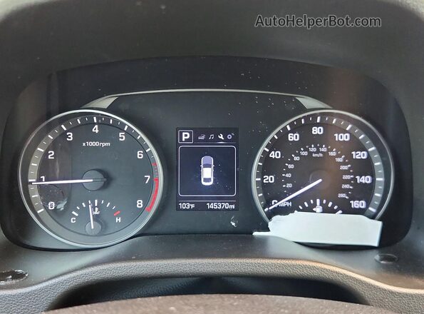 5NPD84LF6JH289973 2018 HYUNDAI ELANTRA White Widok zestawu wskaźników